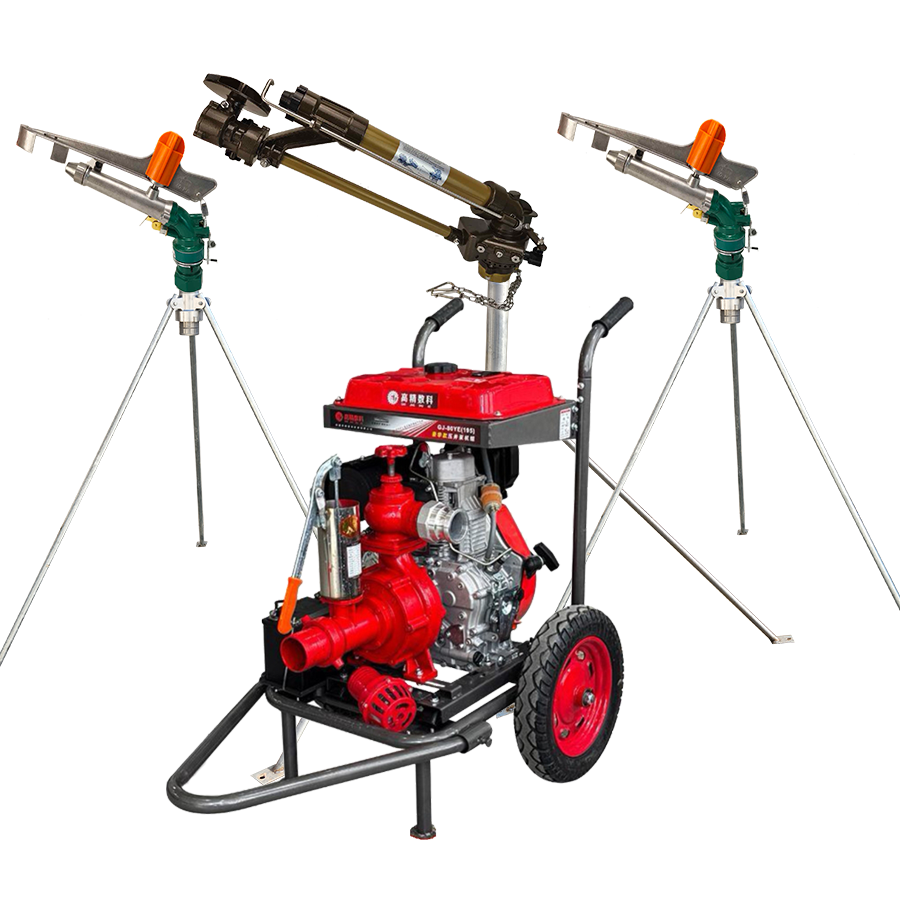 长宁一体式灌溉机组 全套喷枪水带配齐 抗旱浇地神器